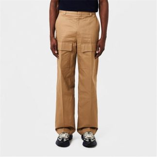 GUCCI Cotton Wide Leg Cargo Trousers Men Cereal  for sale