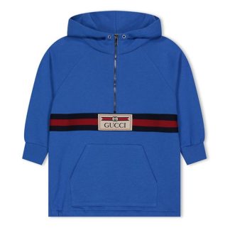 GUCCI Cotton Zip Jacket Juniors Kids Blue 4573  for sale