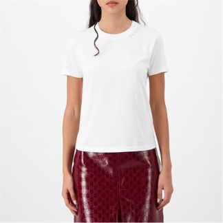 GUCCI Crystal Logo T-Shirt Women White/Mix  for sale