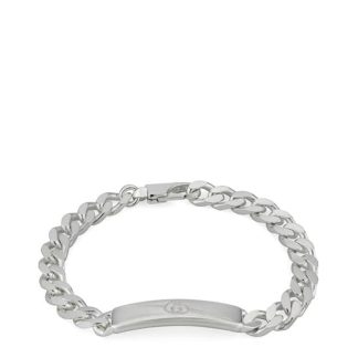 GUCCI Diagonal Interlocking G Bracelet Unisex Chain Bracelets Silver for sale