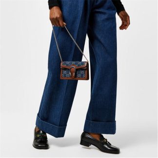 GUCCI Dionysus Super Mini Denim Chain Bag Women Blue 4483  for sale