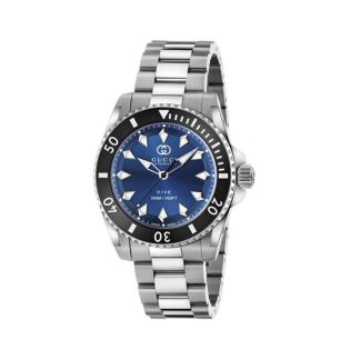 GUCCI Dive Watch Unisex Analogue Auto Watches Blue/Silver for sale