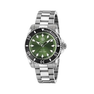 GUCCI Dive Watch Unisex Analogue Auto Watches Green/Silver for sale