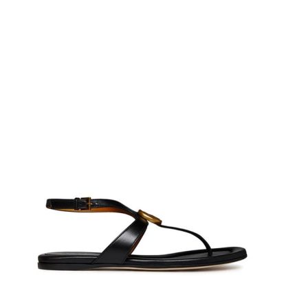 GUCCI Double G Thong Sandals Women Flat Sandals Black 1000 for sale