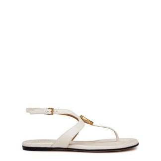 GUCCI Double G Thong Sandals Women Flat Sandals Mystic Wht 9049 for sale