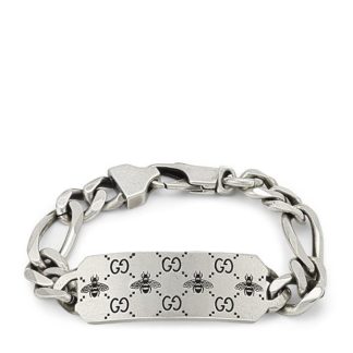 GUCCI Engraved Gucci Signature Bracelet Women Argento  for sale