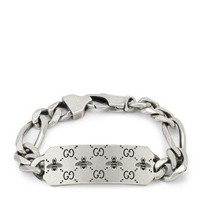 GUCCI Engraved Gucci Signature Bracelet Women Argento  for sale