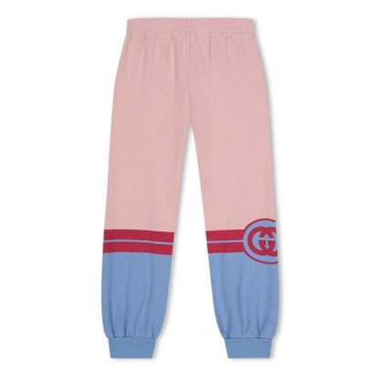 GUCCI Felted Cotton Joggers Infants Kids Closed Hem Fleece Jogging Bottoms Multi 6372 for sale