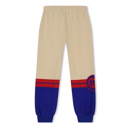 GUCCI Felted Cotton Joggers Infants Kids Closed Hem Fleece Jogging Bottoms Multi 7524 for sale