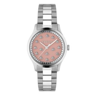 GUCCI G-Timeless  Quartz Watch Unisex Analogue Quartz Watches Silver/Pink for sale