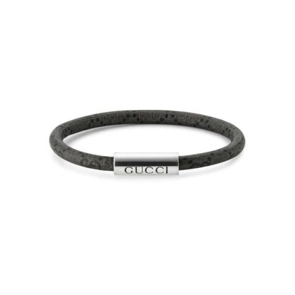 GUCCI GUCCI J Trademark 52 Unisex Chain Bracelets Black for sale