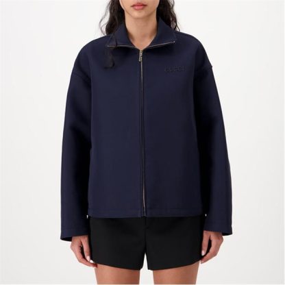 GUCCI Gabardine Bomber Jacket Women Ink  for sale