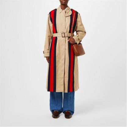 GUCCI Garbadine Trench Coat Women Light Camel  for sale