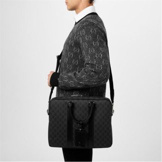 GUCCI Gg Briefcase Unisex Gg Black  for sale