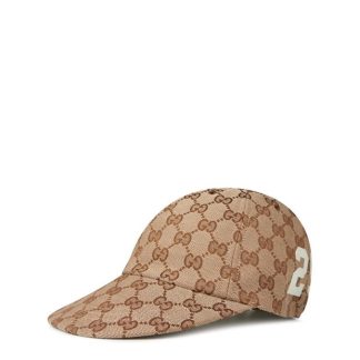 GUCCI Gg Cotton Canvas Baseball Hat Women Beige  for sale