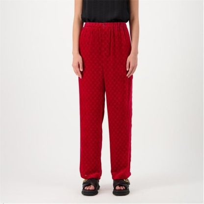 GUCCI Gg DevorÉ Velvet Trousers Women Red  for sale