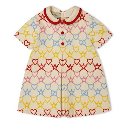 GUCCI Gg Hearts Dress Kids Multi 9284  for sale