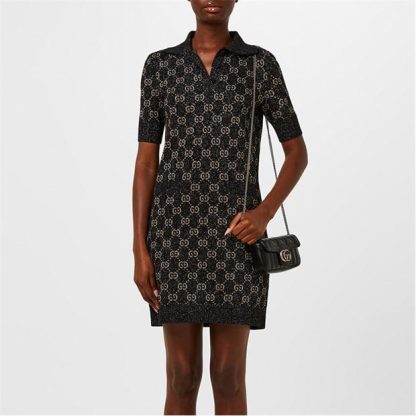 GUCCI Gg Jacquard Dress Women Black/Beige/  for sale