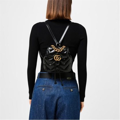 GUCCI Gg Marmont Matelasse Backpack Women Black  for sale