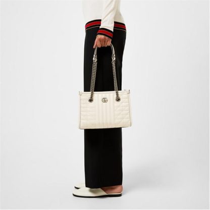 GUCCI Gg Marmont Medium Tote Bag Women Tote Bags White 9022 for sale