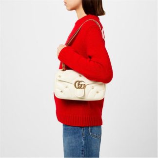 GUCCI Gg Marmont Small Shoulder Bag Women Antique White  for sale