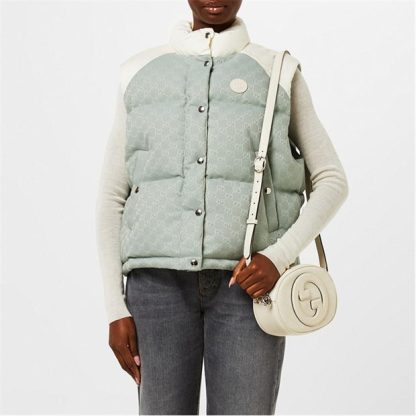 GUCCI Gg Padded Gilet Women Frozen Ice/M  for sale