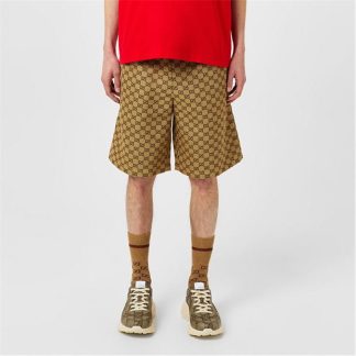 GUCCI Gg Shorts Men Camel 2580  for sale