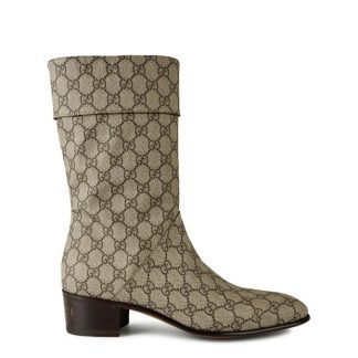 GUCCI Gg Supreme Ankle Boots Men Beige  for sale