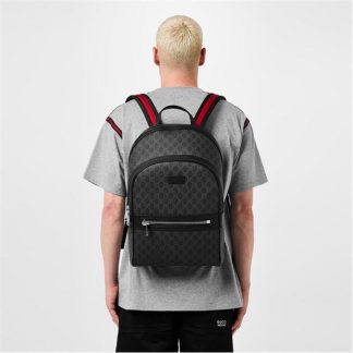 GUCCI Gg Supreme Backpack Unisex Black  for sale