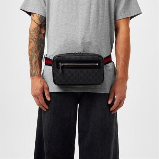 GUCCI Gg Supreme Belt Bag Unisex Gg Black  for sale