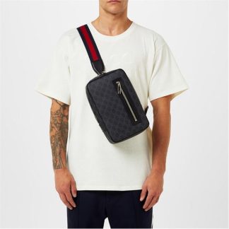 GUCCI Gg Supreme Sling Backpack Unisex Black  for sale