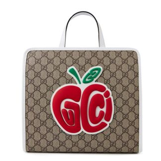 GUCCI Gg Tote Bag With Patch Juniors Unisex Beige 8649  for sale