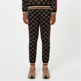 GUCCI Gg Track Bottoms Men Blk/Cml 1030  for sale