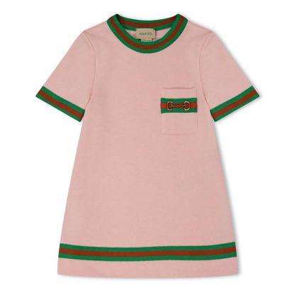 GUCCI Girls Tipped Dress Kids Pale Pink 5658  for sale