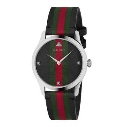 GUCCI Gucci 25h G-Timeless Unisex Analogue Quartz Watches Blk/Silv for sale