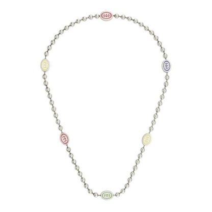 GUCCI Gucci  Boule Chain Necklace. Unisex Silver/Multi  for sale