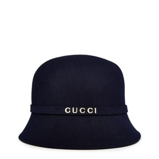 GUCCI Gucci Fedora Hat Jn44 Women Navy 4000  for sale