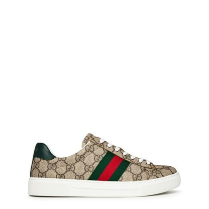 GUCCI Gucci Gucci Ace Trnr Ld00 Women Beige Ebony  for sale