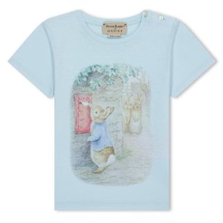 GUCCI Gucci Logo Tee In42 Kids Blue 4792  for sale