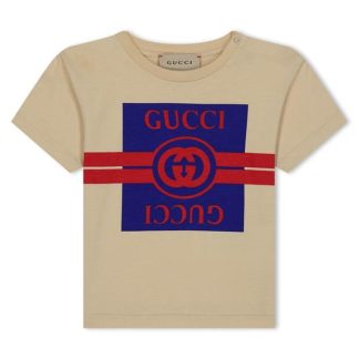 GUCCI Gucci Logo Tee In42 Kids Regular Fit T-Shirts Multi 7524 for sale