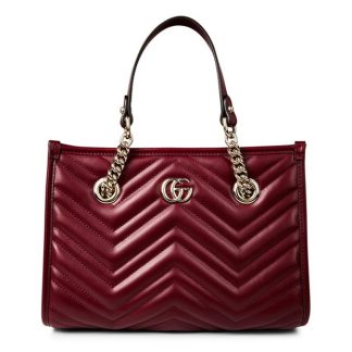 GUCCI Gucci Mrmnt Chn Tote Ld44 Women Rosso Ancora  for sale