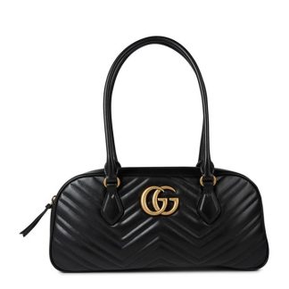 GUCCI Gucci Mrmnt M Hndl Ld44 Women Black  for sale