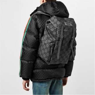 GUCCI Gucci Nylon Bckpck Sn42 Unisex Grey/Black  for sale