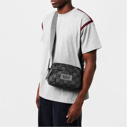 GUCCI Gucci Nylon Cross Sn42 Unisex Grey/Black  for sale