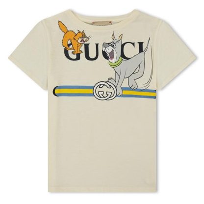 GUCCI Gucci The Jetsons T-Shirt Kids Cream 9222  for sale