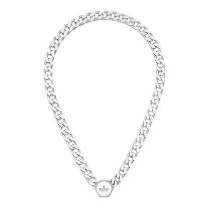 GUCCI Gucci  Trademark Necklace Unisex Sterling Silver  for sale