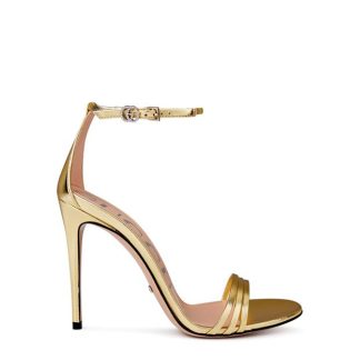 GUCCI Heeled Metallic Sandals Women Platino 8053  for sale