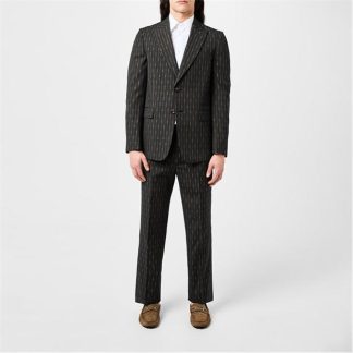 GUCCI Horsebit Striped Formal Suit Men Dark Grey/Beige  for sale