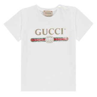 GUCCI Infants Logo T Shirt Kids White 9112  for sale