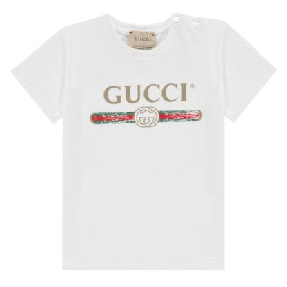 GUCCI Infants Logo T Shirt Kids White 9112  for sale